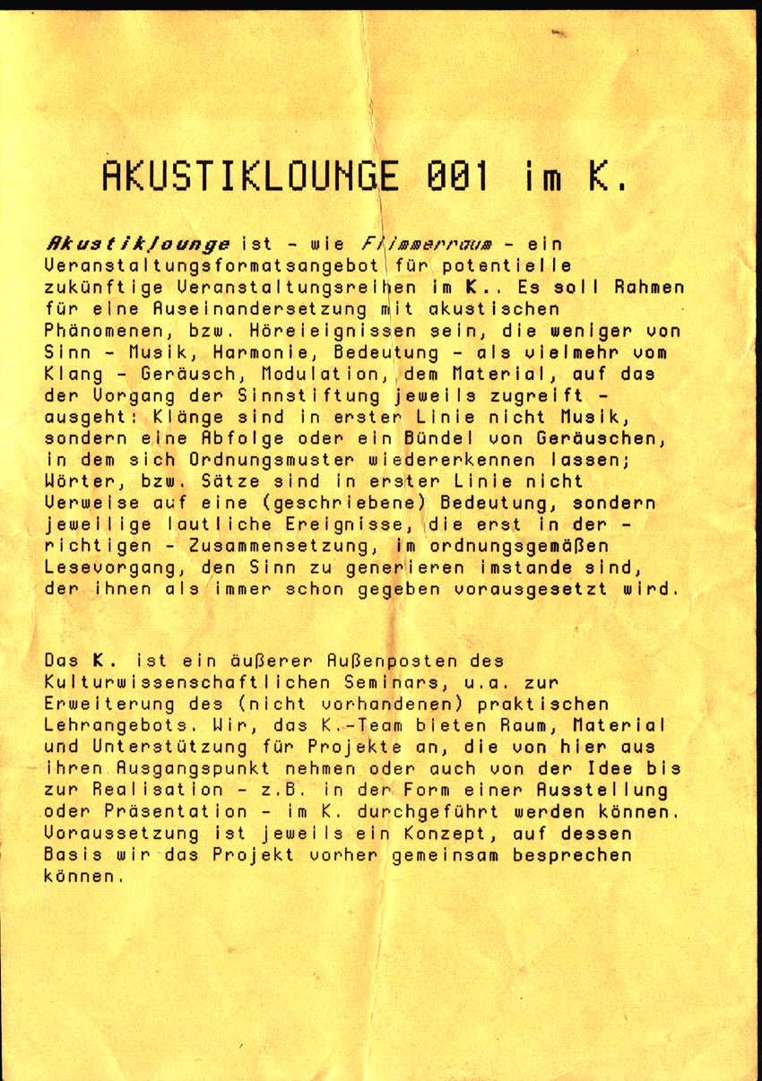 2000-01-26 Akustik Lounge im K